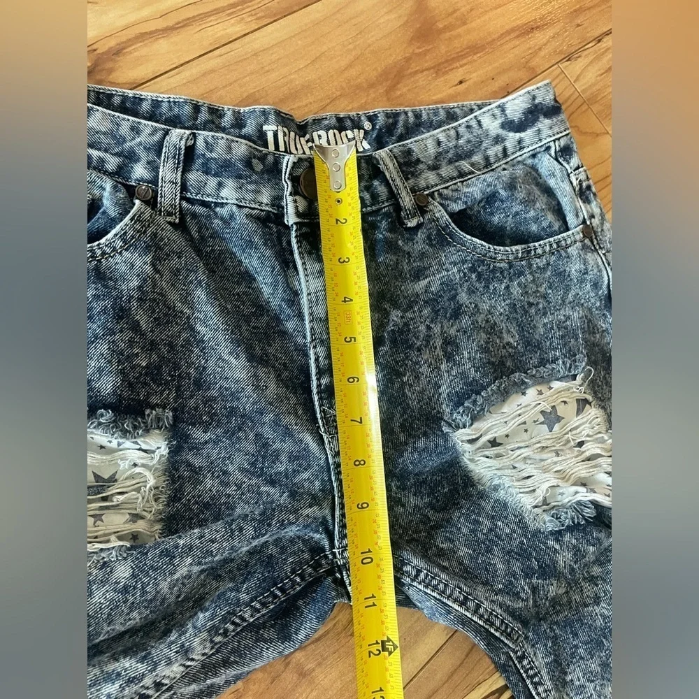 TRUE ROCK Blue Skinny Jeans Distressed Fashion men’s size 34 see measurements